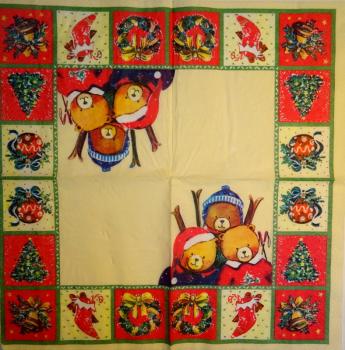 003 Bären Christmas - 3-ply (grün)